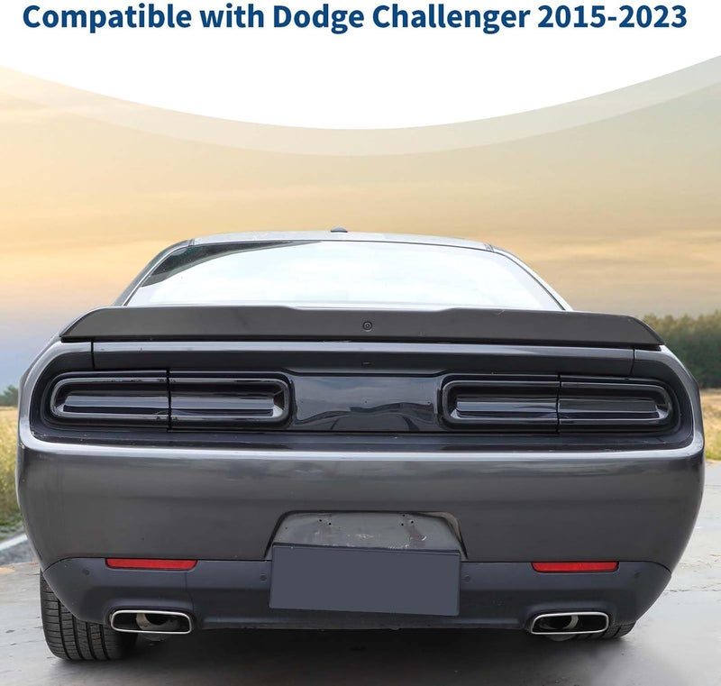PDKLIN for Challenger Smoked Rear Tail Lights Covers Trim for Dodge Challenger 2015-2023 Smoked Black Exterior Accessories 4pcs - Image 3
